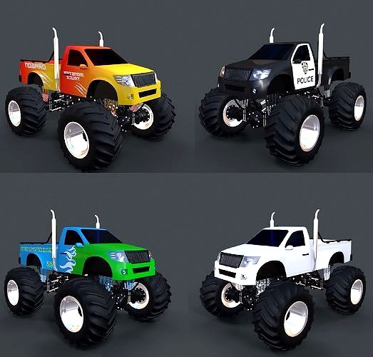 3D Detailed Monster Truck - 1