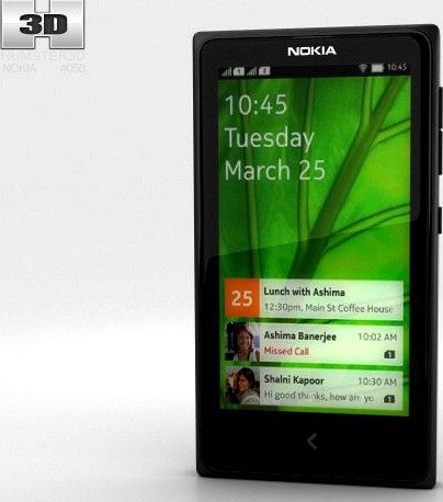 Nokia X Black 3D Model