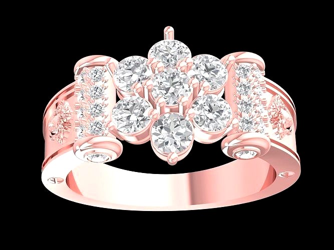 NEWDESIGN ROSEGOLD  LADY RING WITH MEDUSA FACE ONSIDE 3231 | 3D