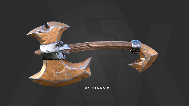 stylized axe