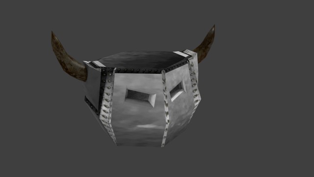 textured lowpoly helmet