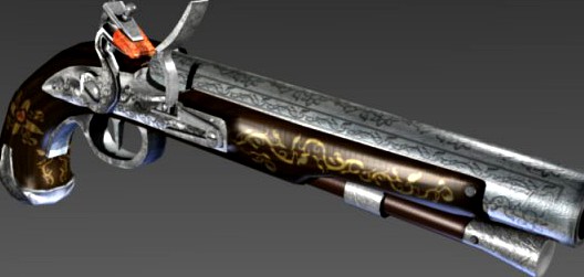 Flintlock Pistol 3D Model