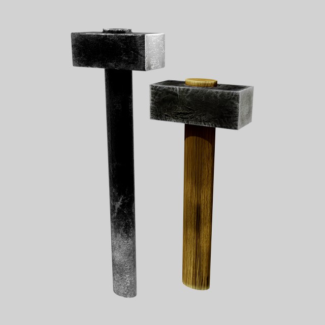 sledgehahher and hammer