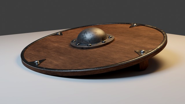 viking shield - high poly
