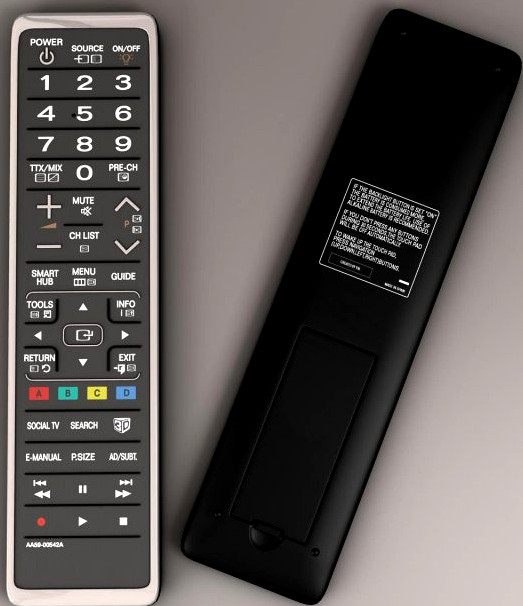 TV remote control 3D Model