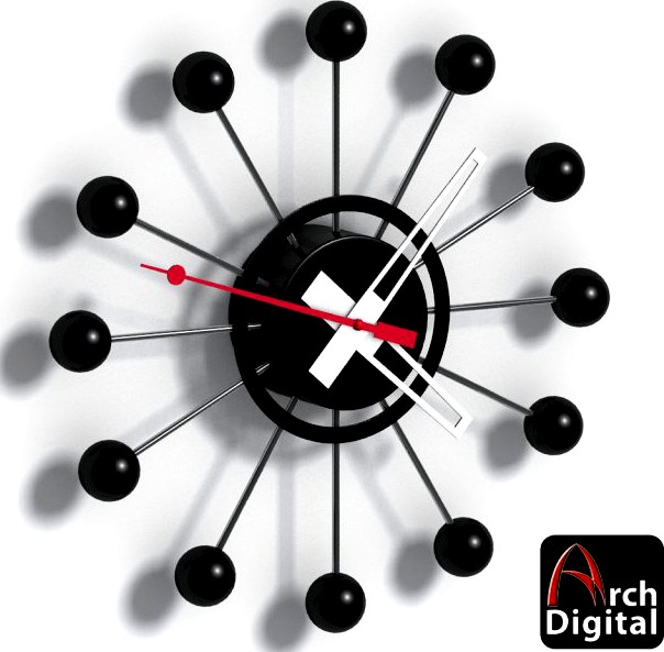 Ball Clock 3D Model