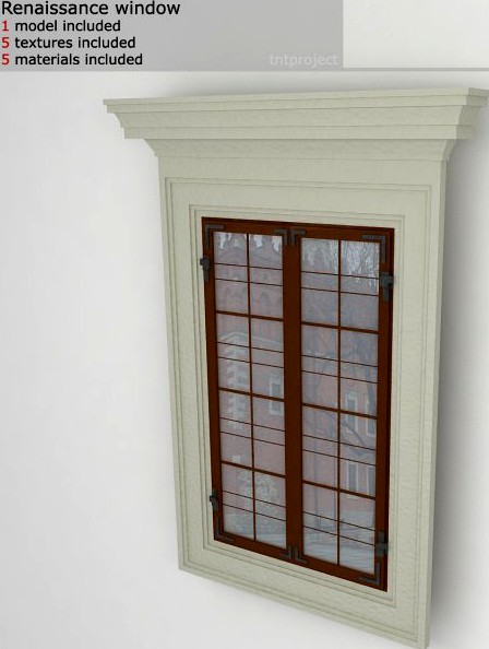 Renaissance window 3D Model