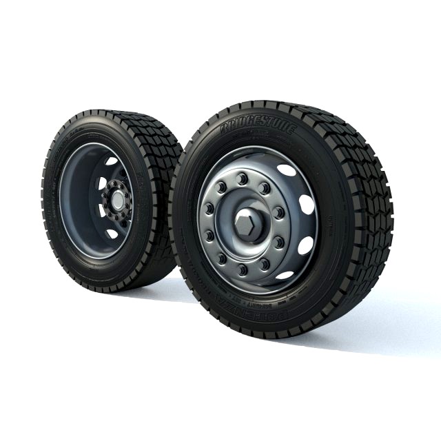 Wheel Rim Tire Truck Set