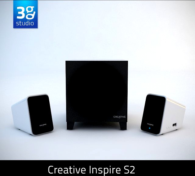 Creative Inspire S2 Speaker 3D Model