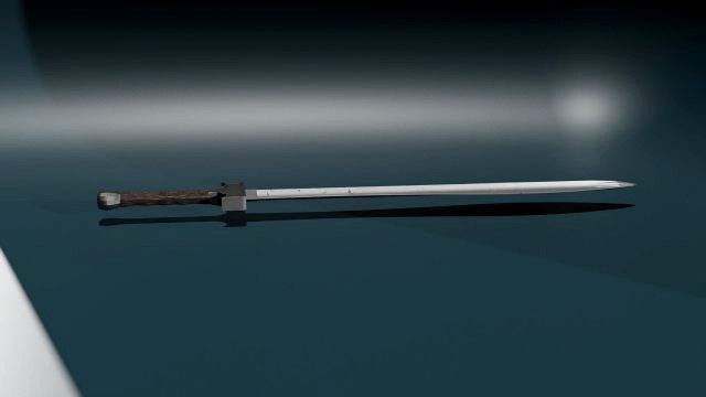 Game ready low poly sword