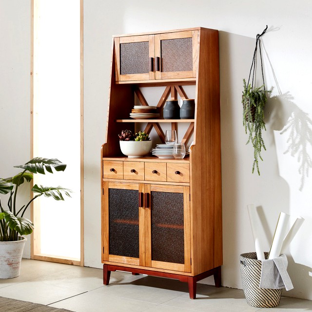 Solid wood multi-purpose console