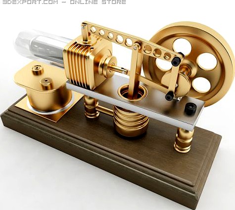 Stirling Engine 3D Model