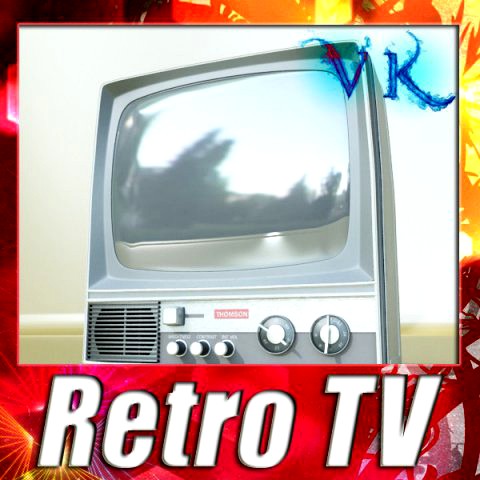 Retro TV High res 3D Model