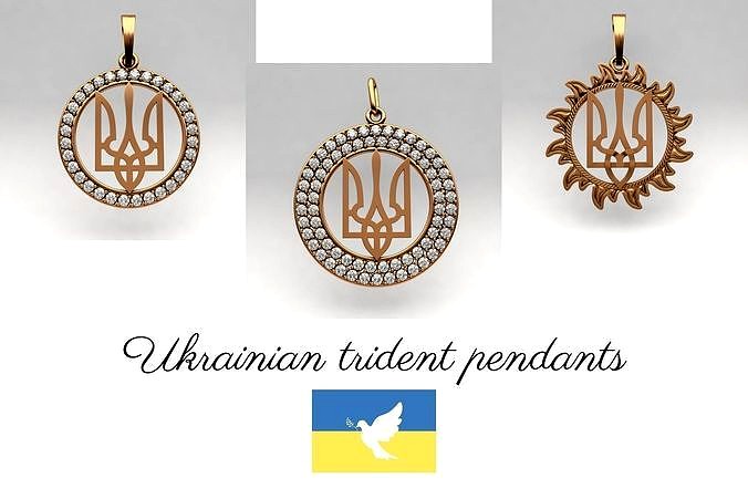 Ukrainian trident pendants