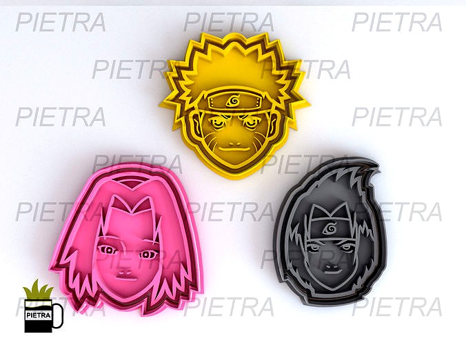 Naruto Molde cortante de galletas fondant impresion 3d Modelo | 3D