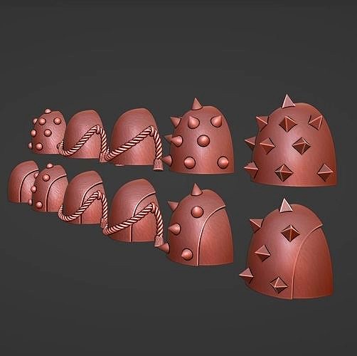 Shoulder Pads Various for MKVI Power Armour | 3D