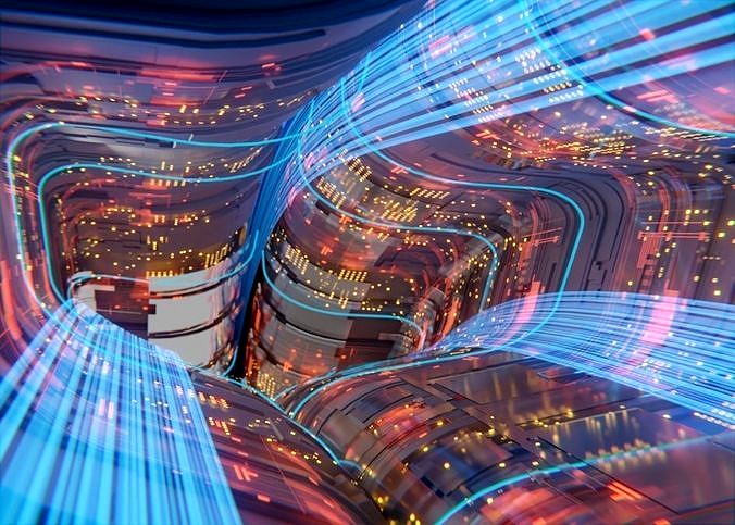 Sci-fi corridor broadcast design