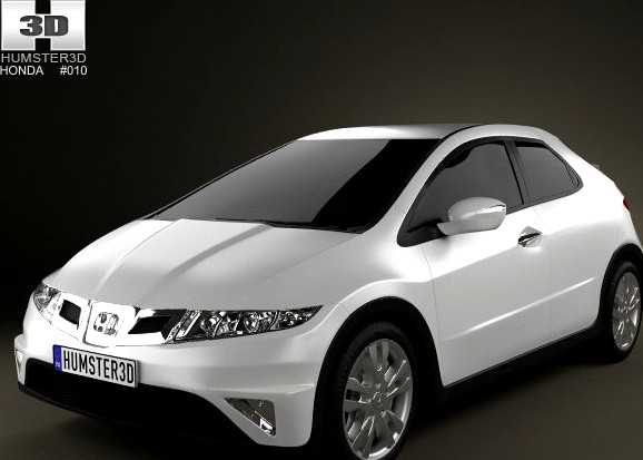 Honda Civic TypeR 2007 3D Model