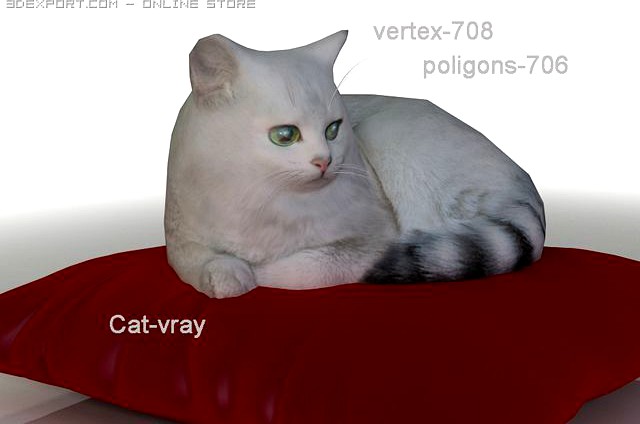 Cat for an interior 3D Model