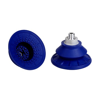 Bellows suction cup (round) for very dynamic handling of smooth and oily workpieces