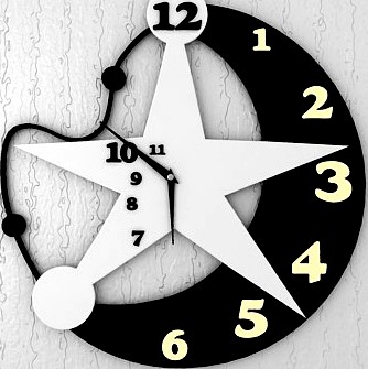 Silent Night Wall Clock 3D Model