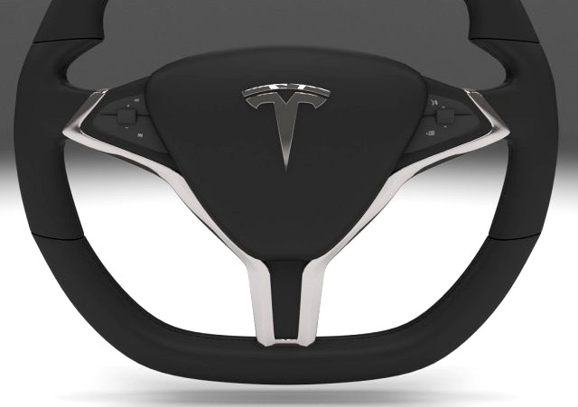 Tesla Model S Steering Wheel 3D Model