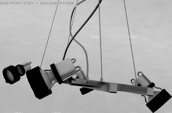 Studio Hanging Light Fixture 3D Model