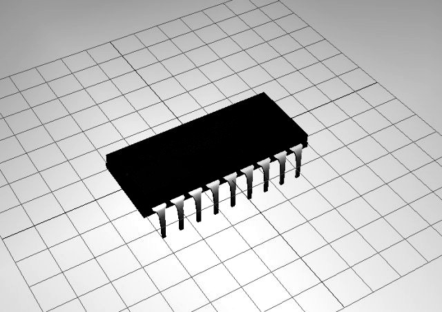 Microchip PIC16F84  integrated 3D Model