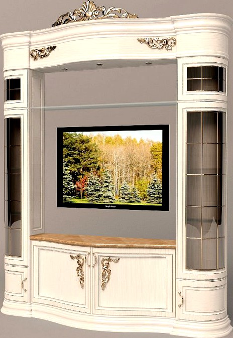 Baroque TV Cabinet 3D Model