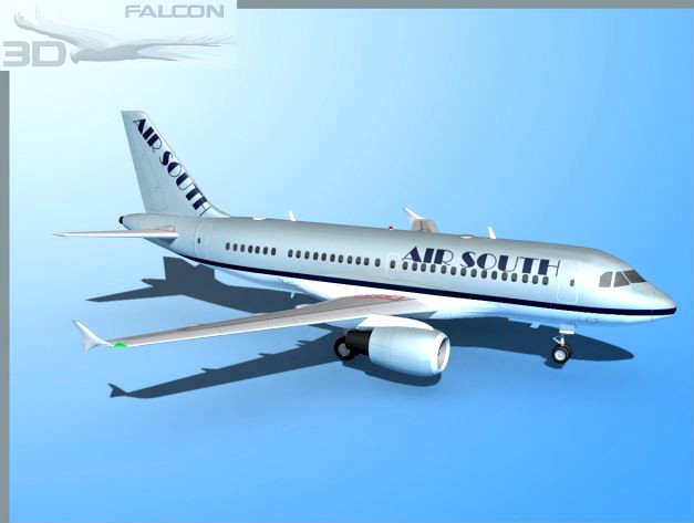 Falcon3D A319 Air South 3D Model