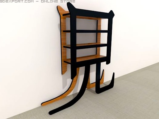 Japanese Shelf 3D Model