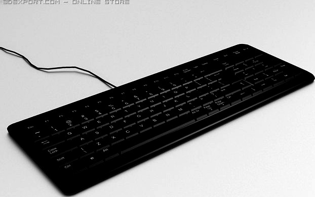 UltraFlat Keyboard 3D Model