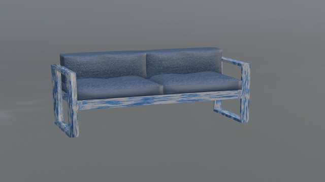 Outdoor denim sofa