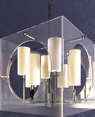 Regina Andrew Lighting Acrylic Cube Chandelier 3D Model