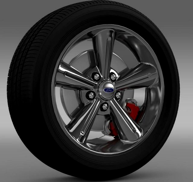 Ford Mustang Convertible 2010 wheel 3D Model