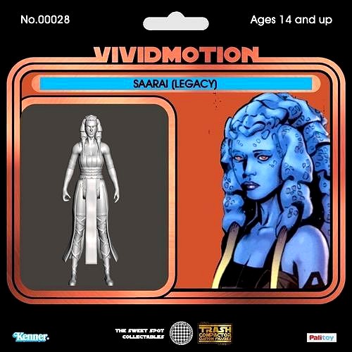 Saarai Star Wars Legacy custom action figure Kenner 100mm | 3D