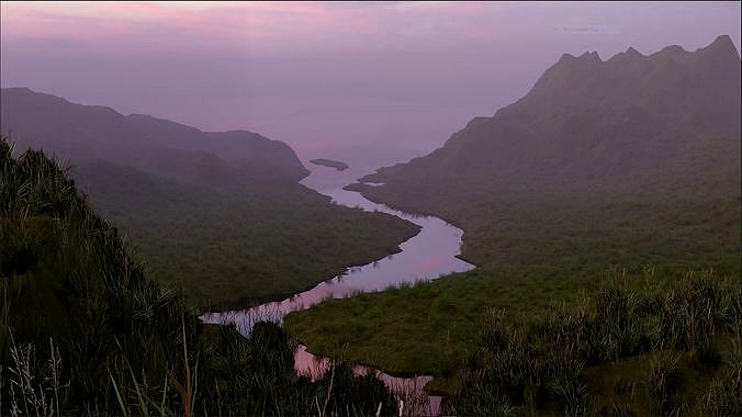 Valley Grassland 3D Model