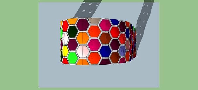 Hexagon arch pergola 3d sketchup modeling