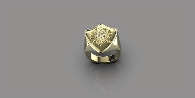 Ring with Albania Eagle | 3D