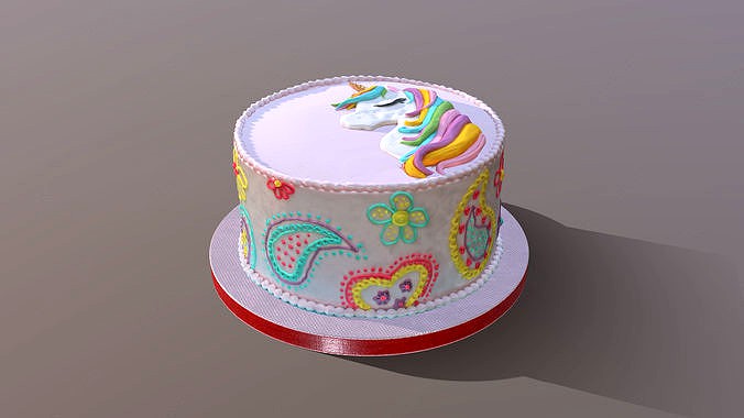 Unicorn Paisley Cake