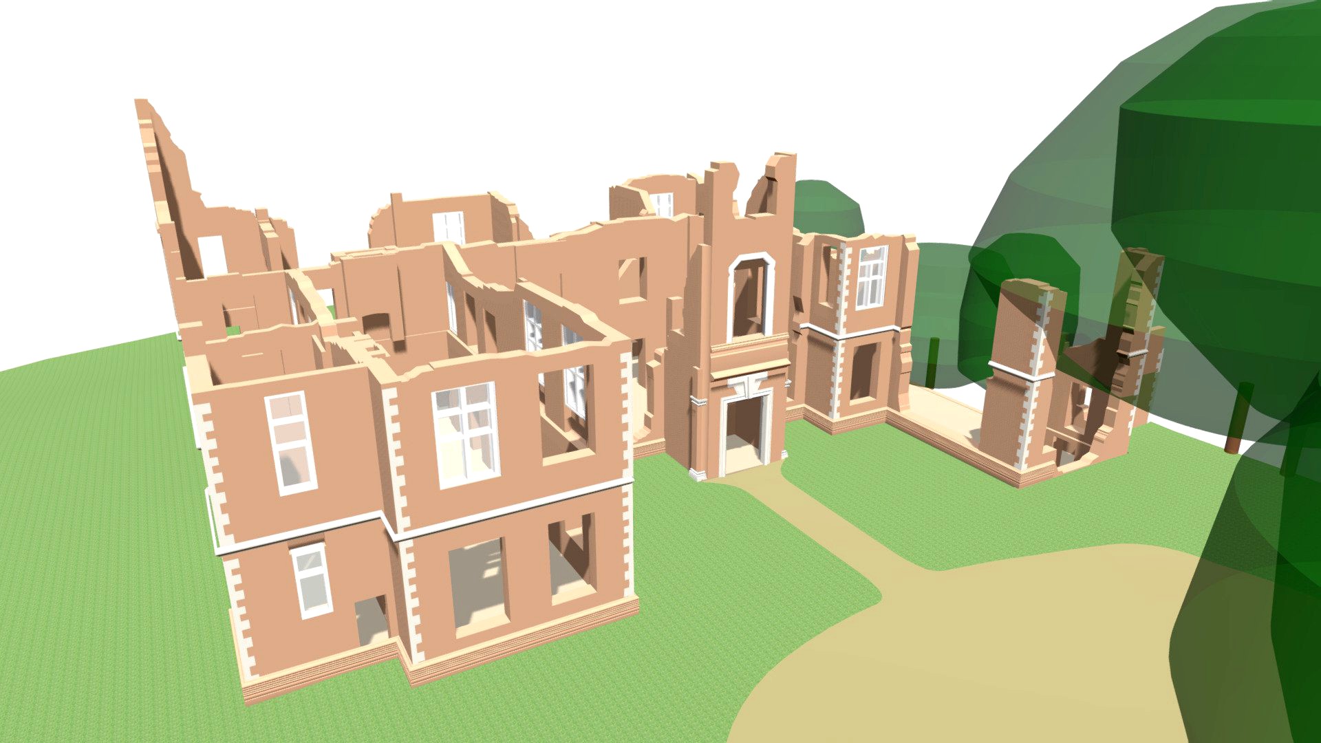 Houghton House (Existing) - 3D Building Model