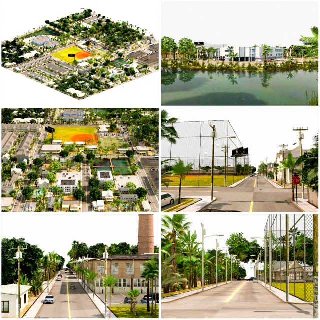 Low poly suburb