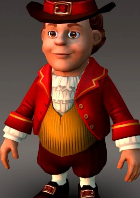 Cartoonish Civilian Male 3D Model