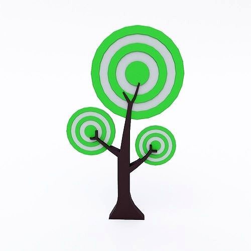 Cartoon tree 3d model