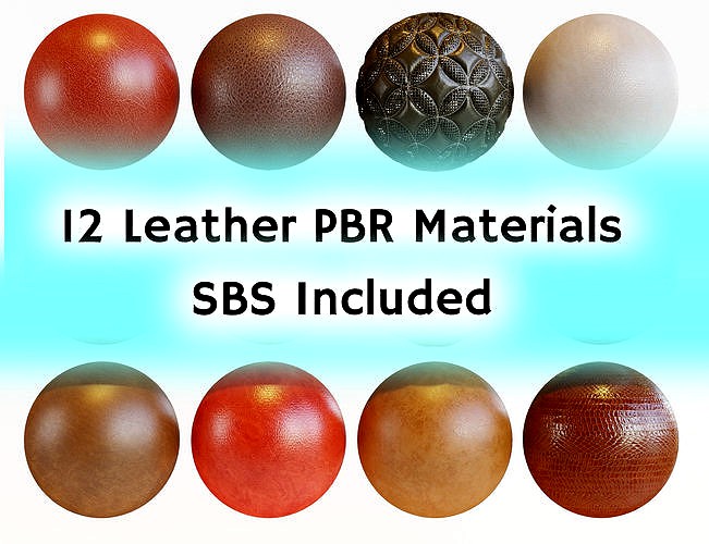 12 Leather PBR material