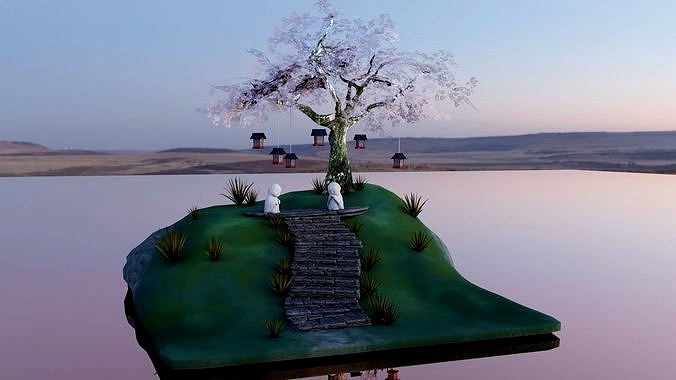 BUDDHA TREE GAME READY 3D MODEL