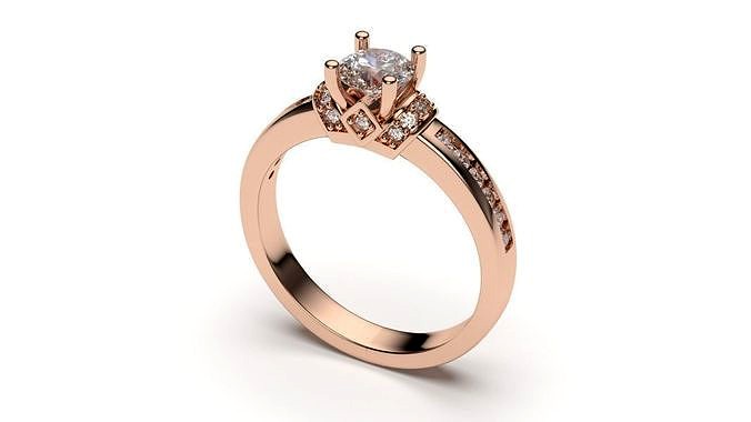 solitaire with ring sizes 8 part S51 | 3D
