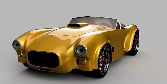 60s classic sports car | 3D