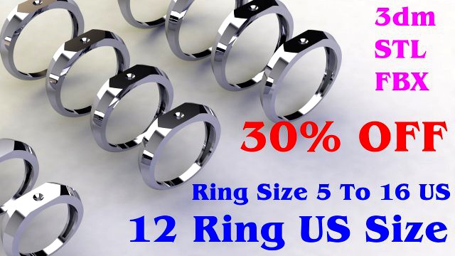 12 Different Ring Size US
