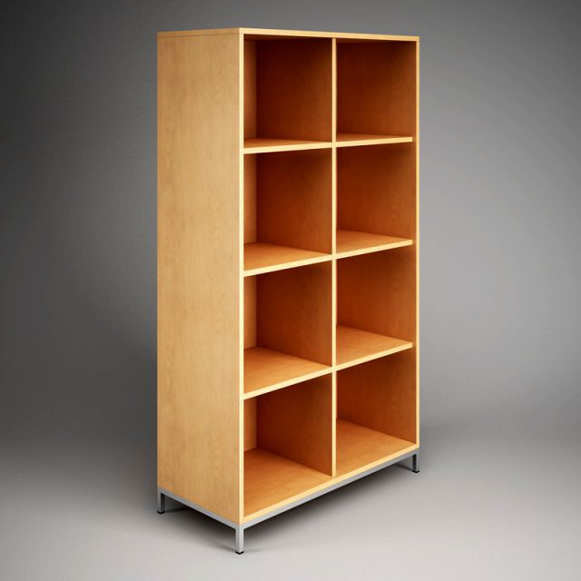 CGAxis Office Storage Cubby Shelf Unit 09 3D Model